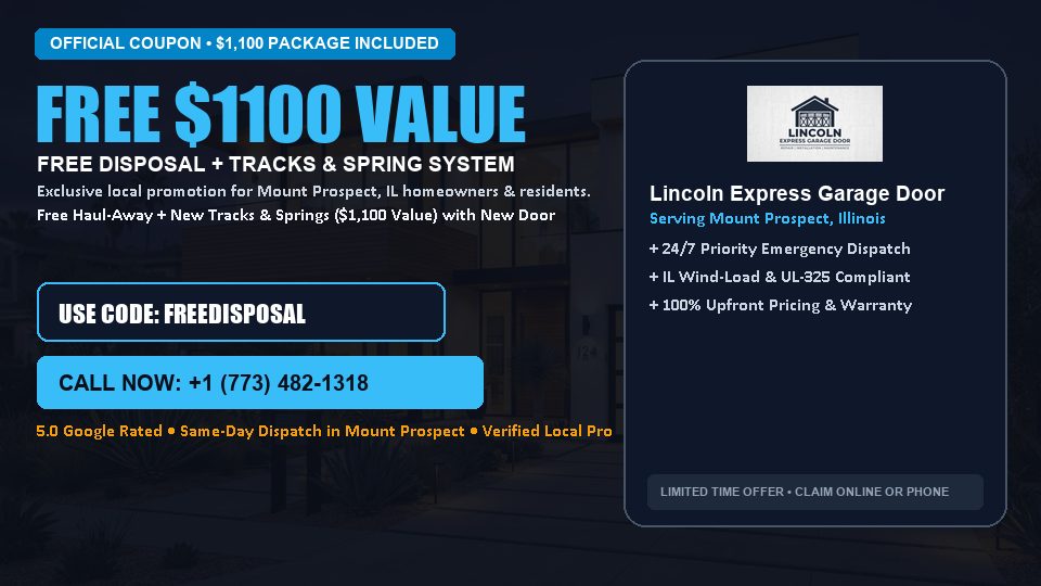 FREE Old Door Haul-Away & Heavy-Duty Tracks in Mount Prospect, IL - Lincoln Express Garage Door