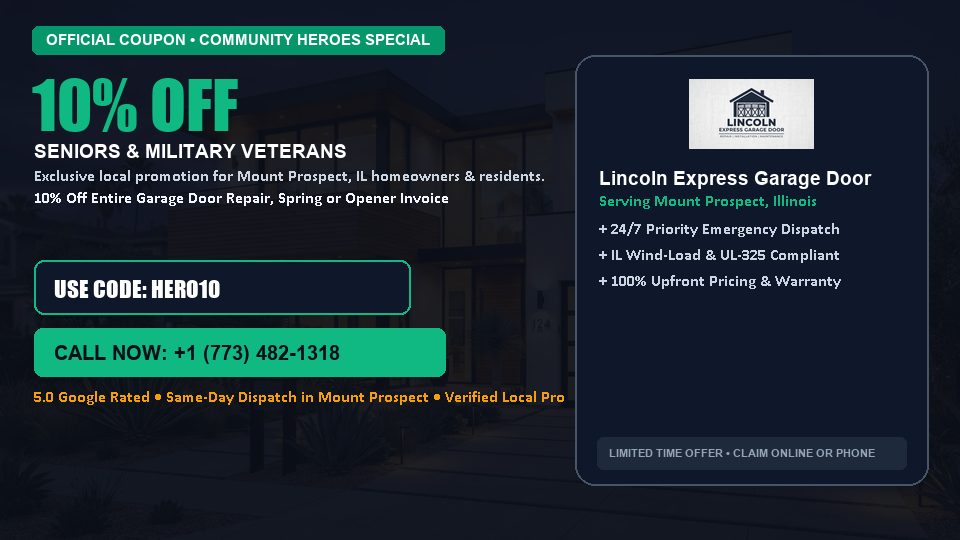10% OFF Senior, Military & First Responder Discount in Mount Prospect, IL - Lincoln Express Garage Door